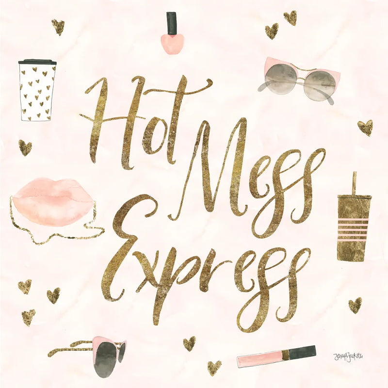 Boss Ladies VII Pink Hot Mess by Jenaya Jackson. SKU 61254a. Archival Giclee Fine art print for wall decor.