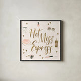 Boss Ladies VII Pink Hot Mess by Jenaya Jackson. Shown in a sleek black glass frame for a contemporary gallery look. Available as an archival giclee rolled canvas, fine art paper, or poster print. SKU 61254a.