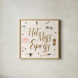 Boss Ladies VII Pink Hot Mess by Jenaya Jackson. Shown in a natural wood glass frame for a timeless modern aesthetic. Available as an archival giclee rolled canvas, fine art paper, or poster print. SKU 61254a.