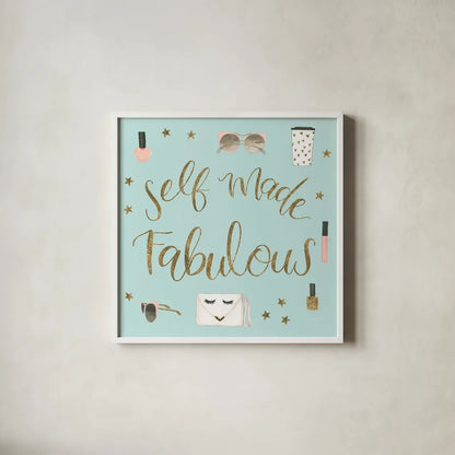 Boss Ladies VIII Mint by Jenaya Jackson. Shown in a crisp white glass frame for a clean and minimalist style. Available as an archival giclee rolled canvas, fine art paper, or poster print. SKU 42901a.