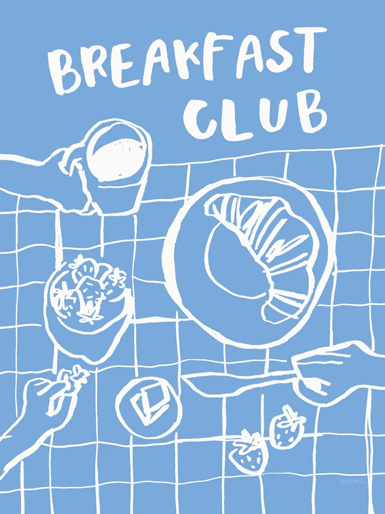 Breakfast Doodles III Blue by Jenaya Jackson