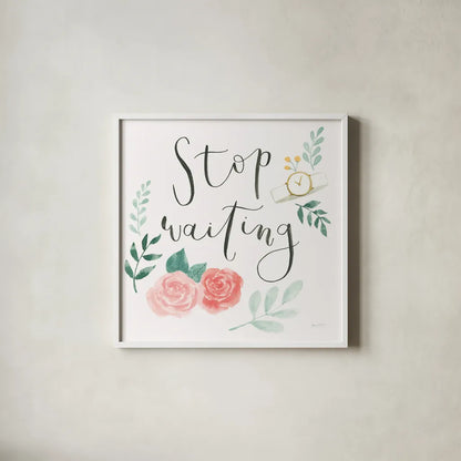 Chase Dreams II by Jenaya Jackson. Shown in a crisp white glass frame for a clean and minimalist style. Available as an archival giclee rolled canvas, fine art paper, or poster print. SKU 56187a.