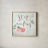 Chase Dreams II Green by Jenaya Jackson. Shown in a natural wood glass frame for a timeless modern aesthetic. Available as an archival giclee rolled canvas, fine art paper, or poster print. SKU 56191a.