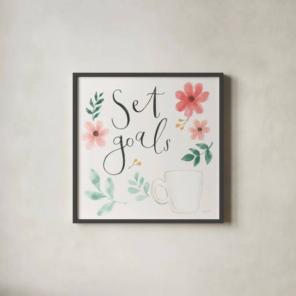 Chase Dreams III by Jenaya Jackson. Shown in a sleek black glass frame for a contemporary gallery look. Available as an archival giclee rolled canvas, fine art paper, or poster print. SKU 56188a.