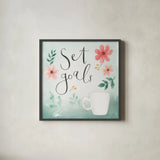 Chase Dreams III Green by Jenaya Jackson. Shown in a sleek black glass frame for a contemporary gallery look. Available as an archival giclee rolled canvas, fine art paper, or poster print. SKU 56192a.