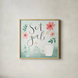 Chase Dreams III Green by Jenaya Jackson. Shown in a natural wood glass frame for a timeless modern aesthetic. Available as an archival giclee rolled canvas, fine art paper, or poster print. SKU 56192a.
