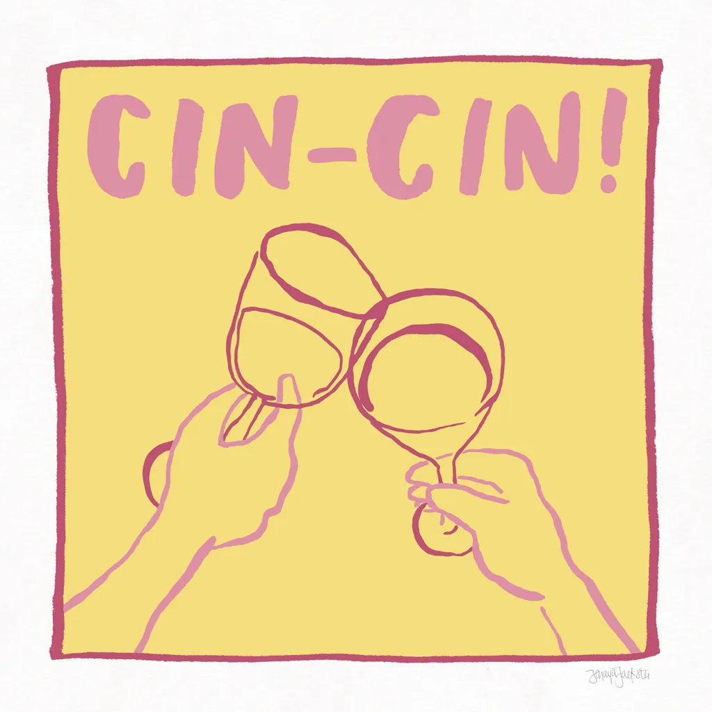 Cocktail Party IV Yellow by Jenaya Jackson. SKU 95224a. Archival Giclee Fine art print for wall decor.