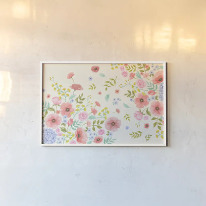 Cottage Nostalgia I by Jenaya Jackson. shown as a paper print in a white frame. Available as a archival giclee rolled canvas, fine art paper, or poster print. SKU 68530i.