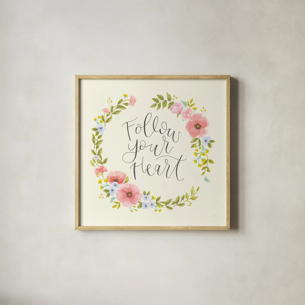 Cottage Nostalgia II by Jenaya Jackson. Shown in a natural wood glass frame for a timeless modern aesthetic. Available as an archival giclee rolled canvas, fine art paper, or poster print. SKU 68531a.