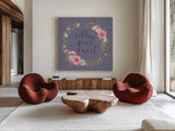 Cottage Nostalgia II by Jenaya Jackson. Shown as extra-large giant wall art in a modern living room. Available as an archival giclee rolled canvas, fine art paper, or poster print. SKU 71475a.