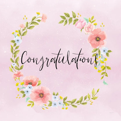 Cottage Nostalgia II Congratulations by Jenaya Jackson. SKU 78020a. Archival Giclee Fine art print for wall decor.