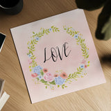 Cottage Nostalgia III Love by Jenaya Jackson. Shown as a detailed flat fine art print, highlighting archival giclee quality. Available as an archival giclee rolled canvas, fine art paper, or poster print. SKU 78021a.