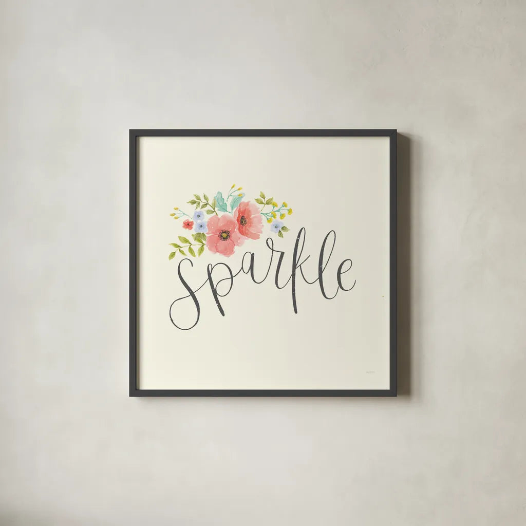 Cottage Nostalgia VI by Jenaya Jackson. Shown in a sleek black glass frame for a contemporary gallery look. Available as an archival giclee rolled canvas, fine art paper, or poster print. SKU 68535a.