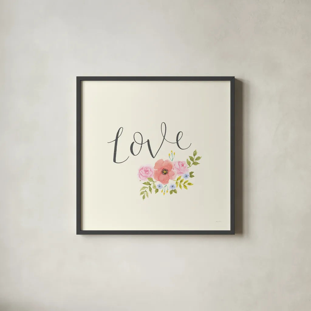 Cottage Nostalgia VII by Jenaya Jackson. Shown in a sleek black glass frame for a contemporary gallery look. Available as an archival giclee rolled canvas, fine art paper, or poster print. SKU 68536a.