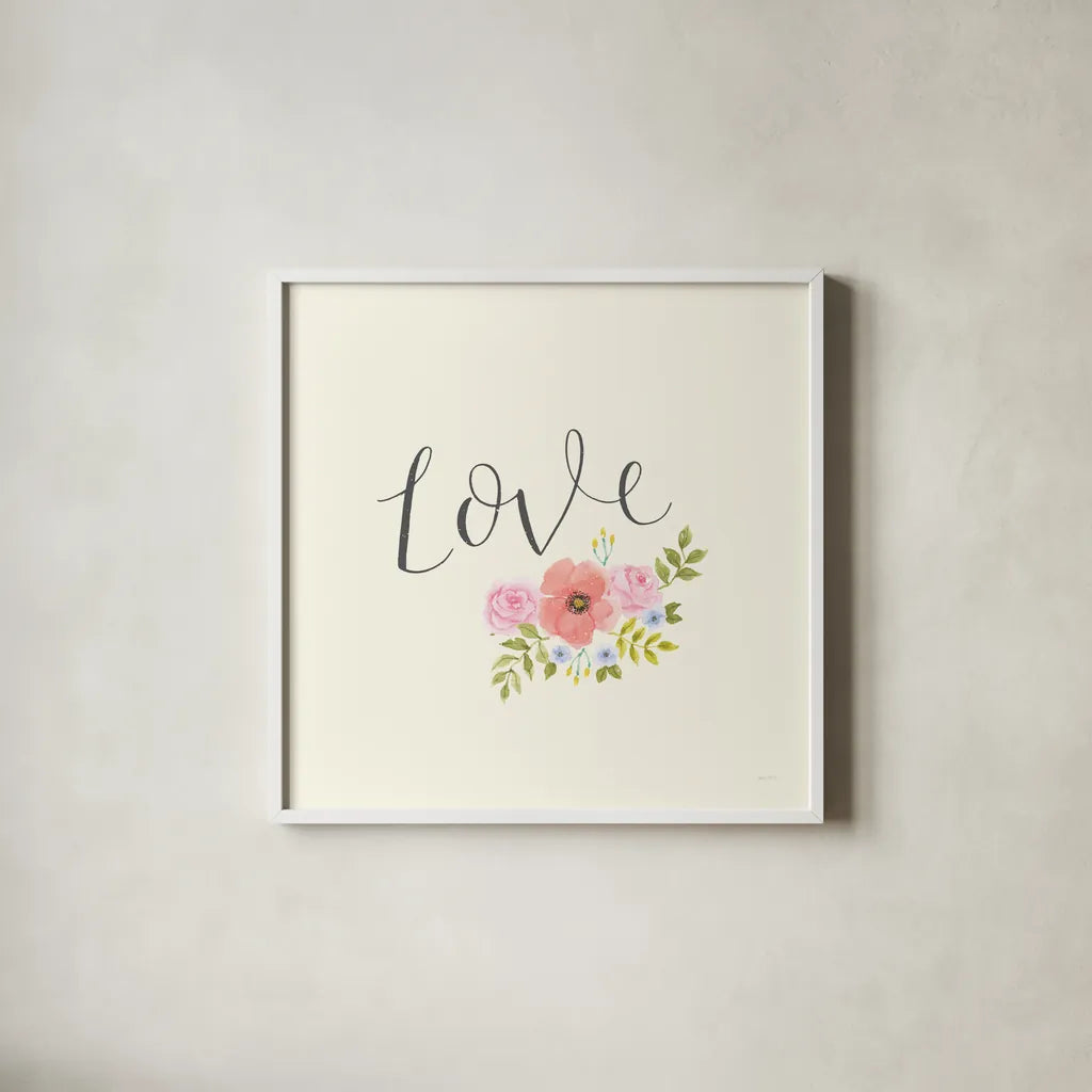 Cottage Nostalgia VII by Jenaya Jackson. Shown in a crisp white glass frame for a clean and minimalist style. Available as an archival giclee rolled canvas, fine art paper, or poster print. SKU 68536a.