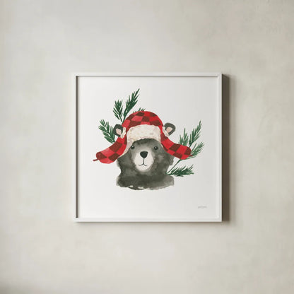 Critter Greetings V by Jenaya Jackson. Shown in a crisp white glass frame for a clean and minimalist style. Available as an archival giclee rolled canvas, fine art paper, or poster print. SKU 83577a.
