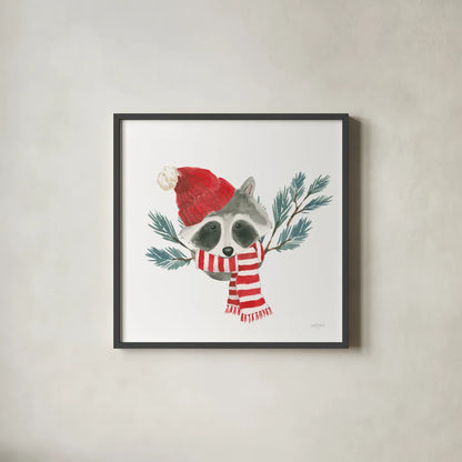 Critter Greetings VII by Jenaya Jackson. Shown in a sleek black glass frame for a contemporary gallery look. Available as an archival giclee rolled canvas, fine art paper, or poster print. SKU 83579a.