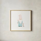 Easter Gnomes I by Jenaya Jackson. Shown in a natural wood glass frame for a timeless modern aesthetic. Available as an archival giclee rolled canvas, fine art paper, or poster print. SKU 73262a.