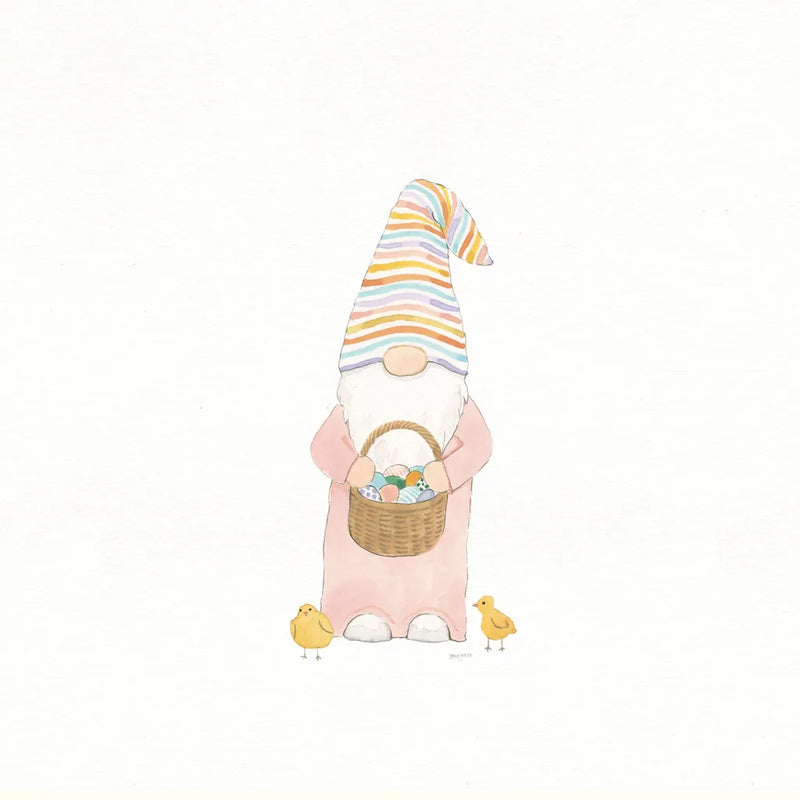 Easter Gnomes II by Jenaya Jackson. SKU 73263a. Archival Giclee Fine art print for wall decor.