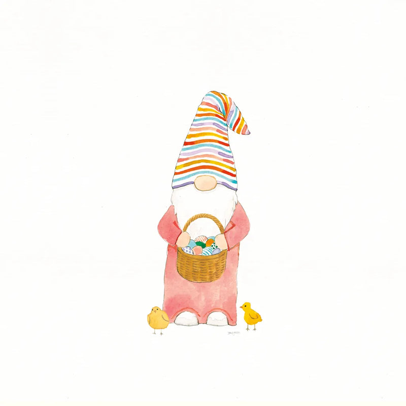 Easter Gnomes II Bright by Jenaya Jackson. SKU 75759a. Archival Giclee Fine art print for wall decor.
