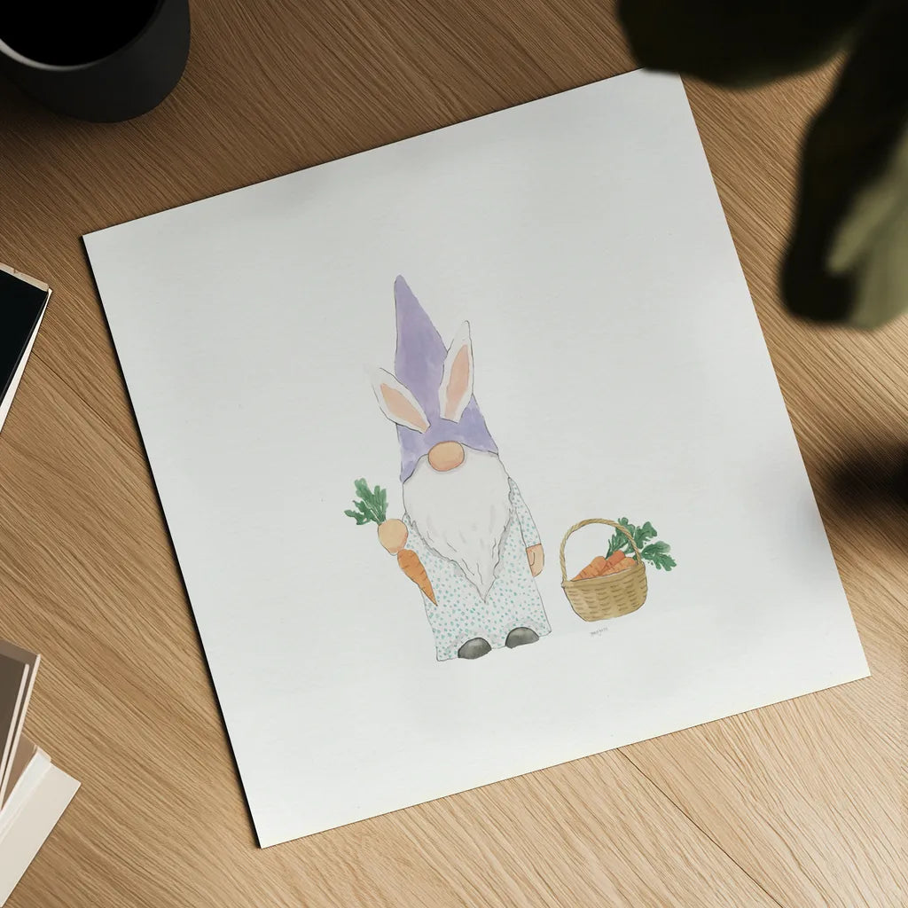Easter Gnomes IV by Jenaya Jackson. Shown as a detailed flat fine art print, highlighting archival giclee quality. Available as an archival giclee rolled canvas, fine art paper, or poster print. SKU 73265a.