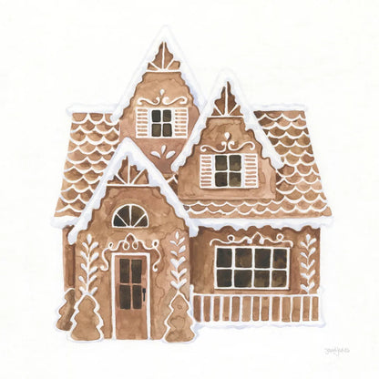 Gingerbread  Dream House II by Jenaya Jackson. SKU 100007a. Archival Giclee Fine art print for wall decor.