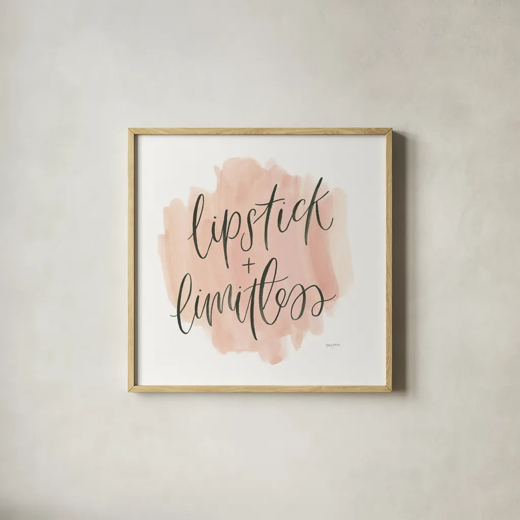 Girl Boss II by Jenaya Jackson. Shown in a natural wood glass frame for a timeless modern aesthetic. Available as an archival giclee rolled canvas, fine art paper, or poster print. SKU 77095a.