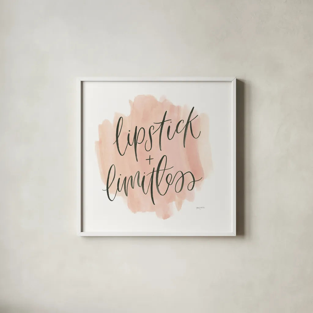 Girl Boss II by Jenaya Jackson. Shown in a crisp white glass frame for a clean and minimalist style. Available as an archival giclee rolled canvas, fine art paper, or poster print. SKU 77095a.