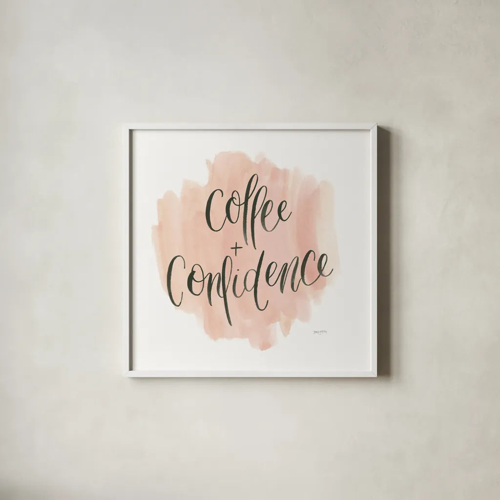 Girl Boss III by Jenaya Jackson. Shown in a crisp white glass frame for a clean and minimalist style. Available as an archival giclee rolled canvas, fine art paper, or poster print. SKU 77096a.