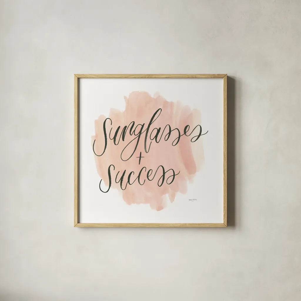 Girl Boss IV by Jenaya Jackson. Shown in a natural wood glass frame for a timeless modern aesthetic. Available as an archival giclee rolled canvas, fine art paper, or poster print. SKU 77097a.