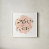 Girl Boss IV by Jenaya Jackson. Shown in a crisp white glass frame for a clean and minimalist style. Available as an archival giclee rolled canvas, fine art paper, or poster print. SKU 77097a.