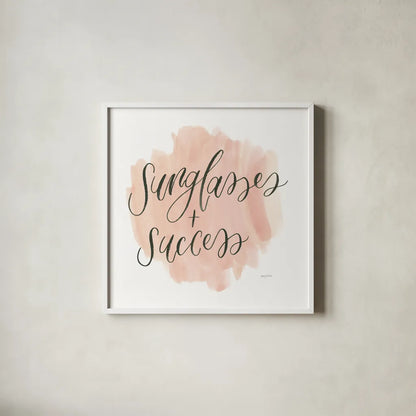 Girl Boss IV by Jenaya Jackson. Shown in a crisp white glass frame for a clean and minimalist style. Available as an archival giclee rolled canvas, fine art paper, or poster print. SKU 77097a.