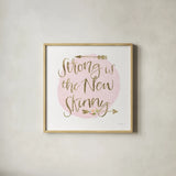 Girl Power I by Jenaya Jackson. Shown in a natural wood glass frame for a timeless modern aesthetic. Available as an archival giclee rolled canvas, fine art paper, or poster print. SKU 34604a.