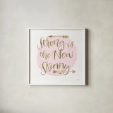 Girl Power I by Jenaya Jackson. Shown in a crisp white glass frame for a clean and minimalist style. Available as an archival giclee rolled canvas, fine art paper, or poster print. SKU 34604a.