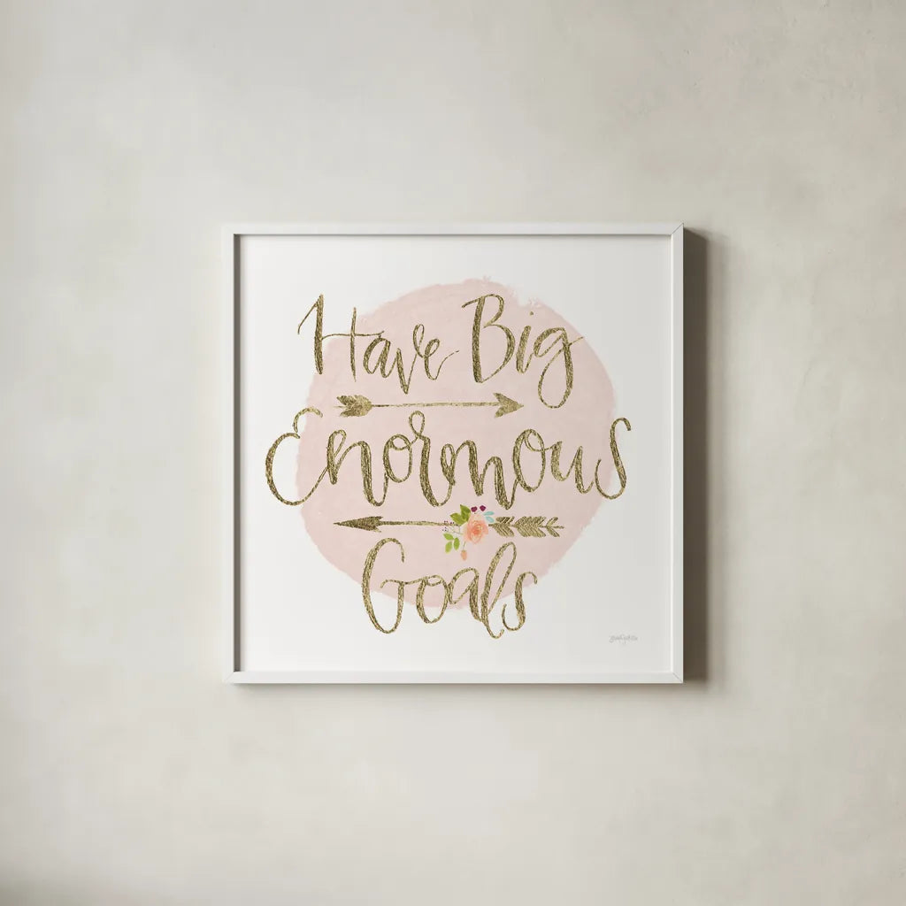 Girl Power II by Jenaya Jackson. Shown in a crisp white glass frame for a clean and minimalist style. Available as an archival giclee rolled canvas, fine art paper, or poster print. SKU 42885a.