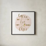Girl Power II You Got This Bright by Jenaya Jackson. Shown in a sleek black glass frame for a contemporary gallery look. Available as an archival giclee rolled canvas, fine art paper, or poster print. SKU 42883a.