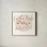 Girl Power III v2 Bright by Jenaya Jackson. Shown in a natural wood glass frame for a timeless modern aesthetic. Available as an archival giclee rolled canvas, fine art paper, or poster print. SKU 42884a.