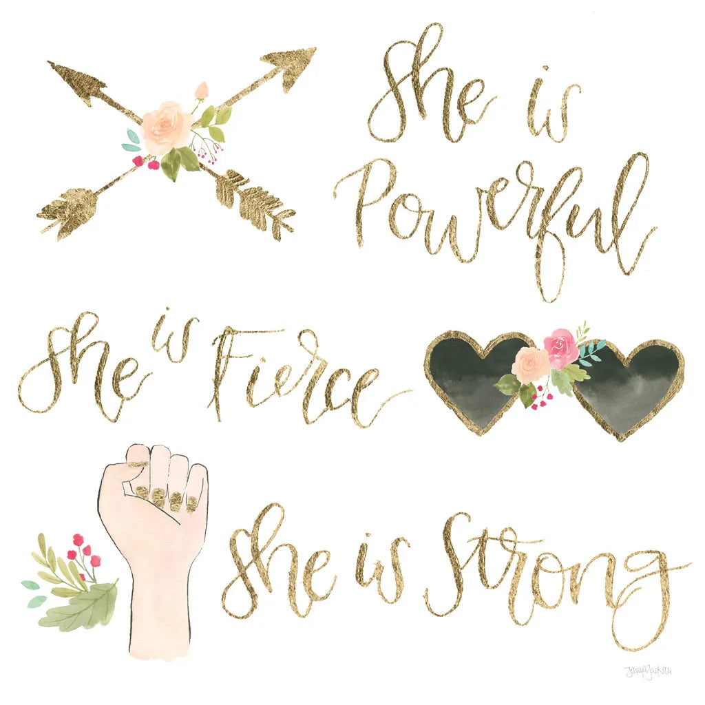 Girl Power IV by Jenaya Jackson. SKU 34607a. Archival Giclee Fine art print for wall decor.