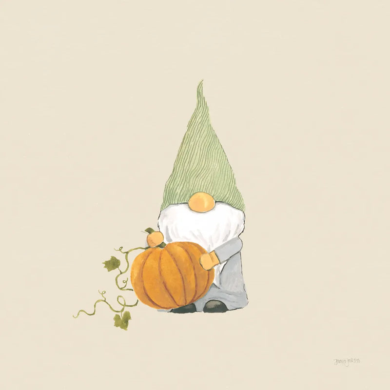 Harvest Gnomes I Neutral by Jenaya Jackson. SKU 74804a. Archival Giclee Fine art print for wall decor.