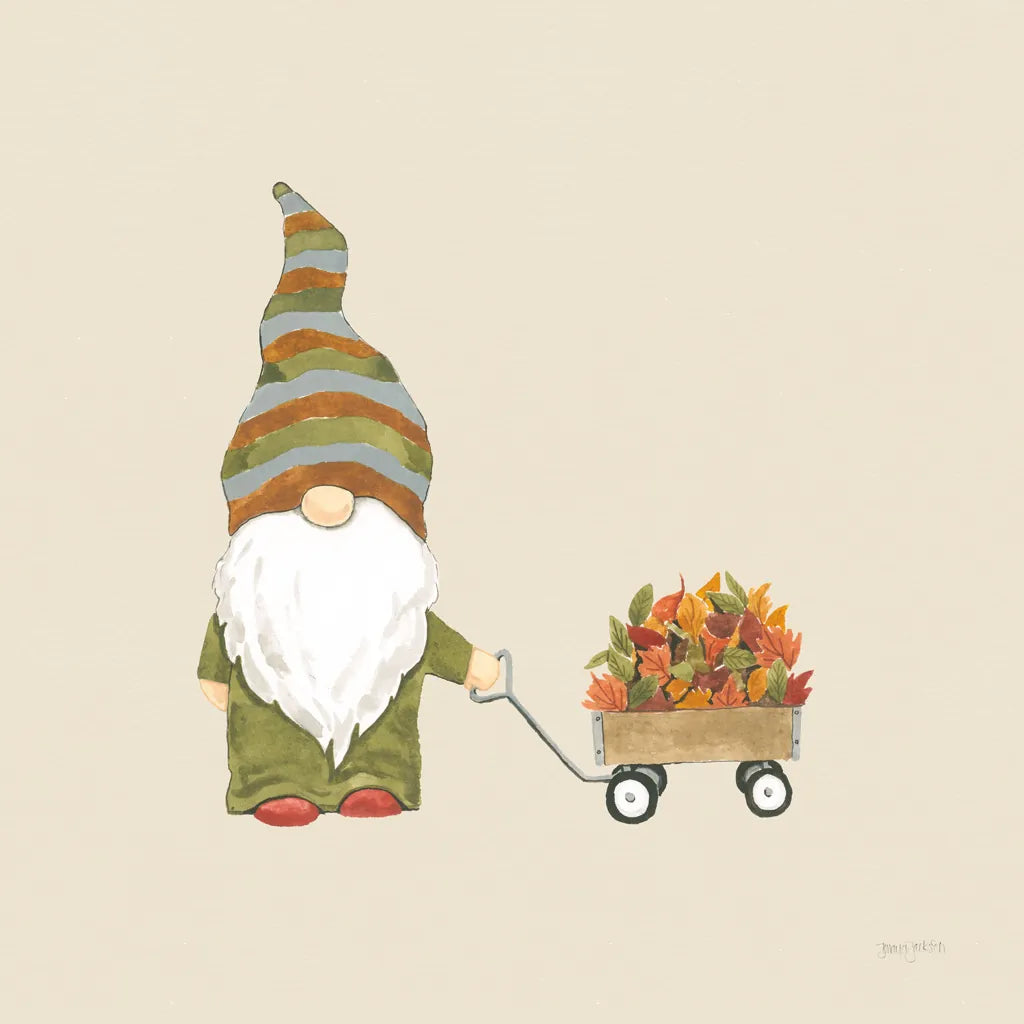 Harvest Gnomes II Neutral by Jenaya Jackson. SKU 74805a. Archival Giclee Fine art print for wall decor.