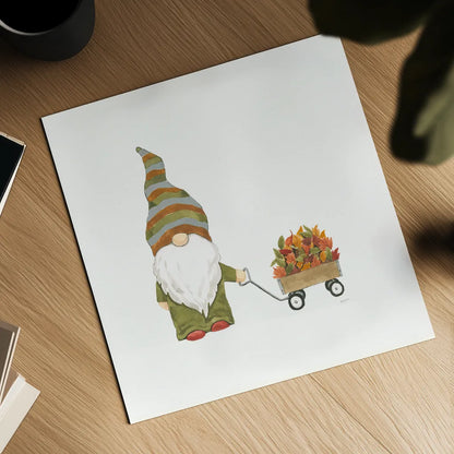 Havest Gnomes II by Jenaya Jackson. Shown as a detailed flat fine art print, highlighting archival giclee quality. Available as an archival giclee rolled canvas, fine art paper, or poster print. SKU 71267a.