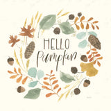 Hello Pumpkin I by Jenaya Jackson. SKU 76990a. Archival Giclee Fine art print for wall decor.