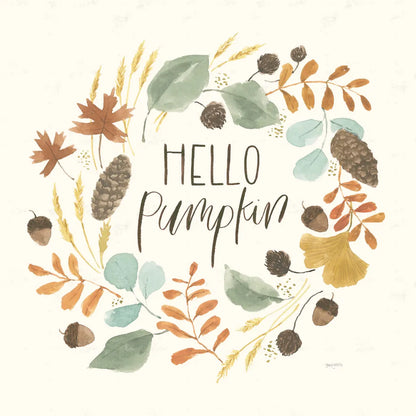 Hello Pumpkin I by Jenaya Jackson. SKU 76990a. Archival Giclee Fine art print for wall decor.