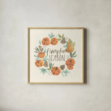 Hello Pumpkin II by Jenaya Jackson. Shown in a natural wood glass frame for a timeless modern aesthetic. Available as an archival giclee rolled canvas, fine art paper, or poster print. SKU 76991a.