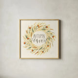 Hello Pumpkin III by Jenaya Jackson. Shown in a natural wood glass frame for a timeless modern aesthetic. Available as an archival giclee rolled canvas, fine art paper, or poster print. SKU 76992a.