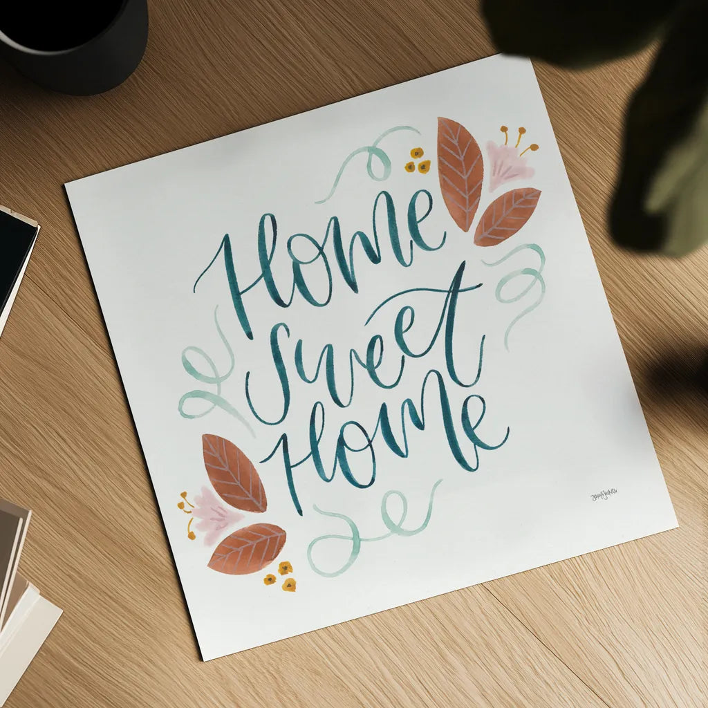 Home Sweet Home I by Jenaya Jackson. Shown as a detailed flat fine art print, highlighting archival giclee quality. Available as an archival giclee rolled canvas, fine art paper, or poster print. SKU 62724a.
