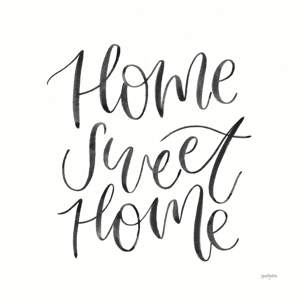 Home Sweet Home I BW by Jenaya Jackson. SKU 64038a. Archival Giclee Fine art print for wall decor.