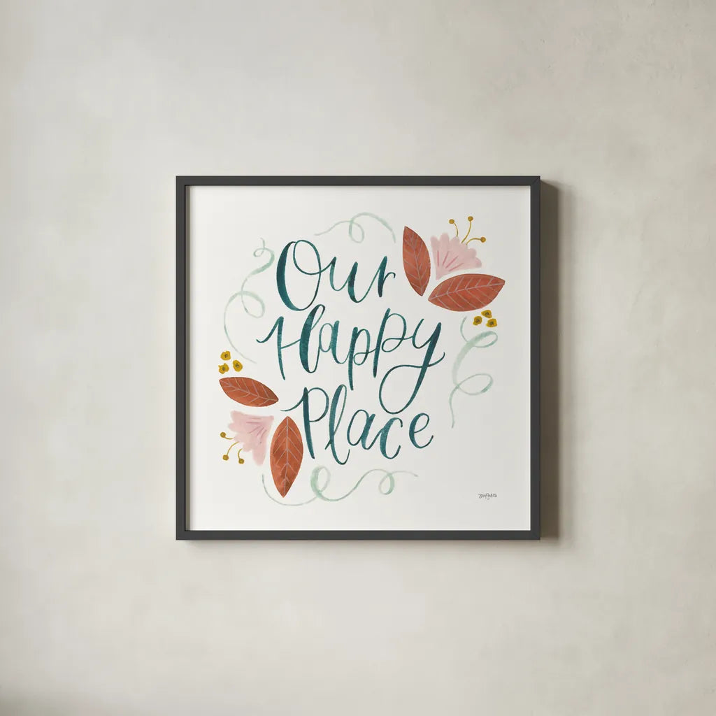 Home Sweet Home II by Jenaya Jackson. Shown in a sleek black glass frame for a contemporary gallery look. Available as an archival giclee rolled canvas, fine art paper, or poster print. SKU 62725a.