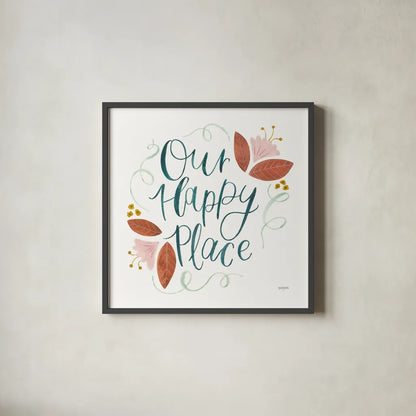 Home Sweet Home II by Jenaya Jackson. Shown in a sleek black glass frame for a contemporary gallery look. Available as an archival giclee rolled canvas, fine art paper, or poster print. SKU 62725a.