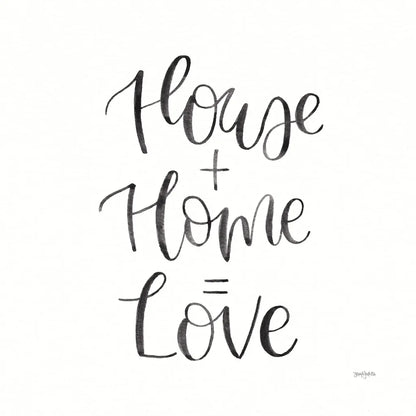 Home Sweet Home III BW by Jenaya Jackson. SKU 64040a. Archival Giclee Fine art print for wall decor.